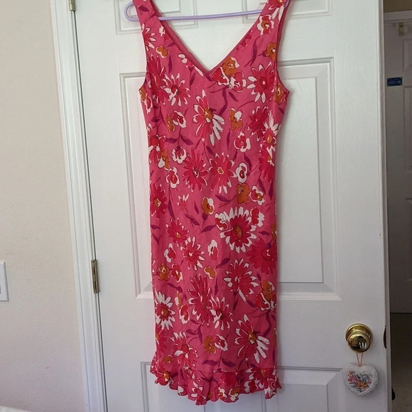 Evan Picone Dresses & Skirts - Evan Picone Sz 12 Pullover Linen Blend Dress Special Occasion Classic Fit Floral